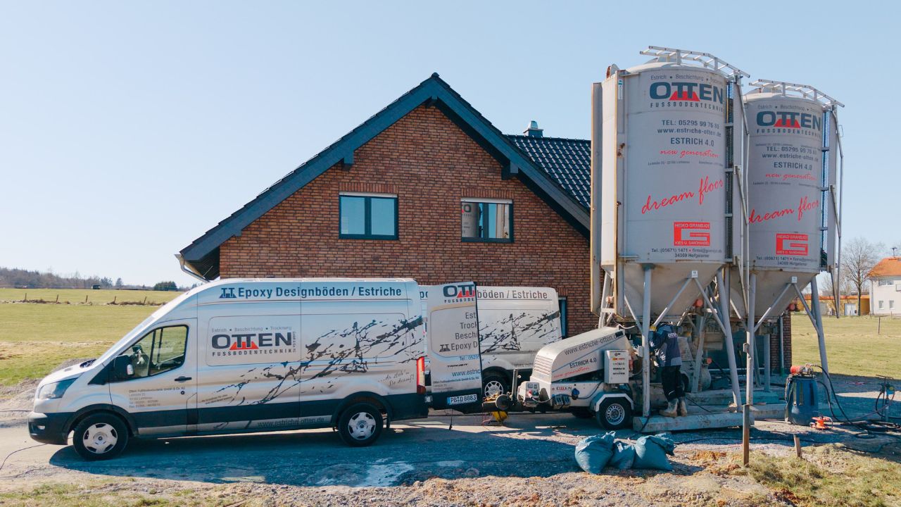 Spezialestrich als Leistung der Otten Fußbodentechnik GmbH & Co. KG