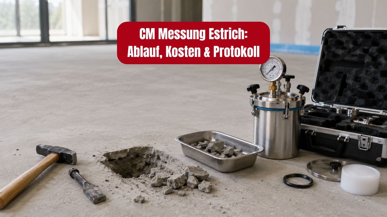 CM-Messung Estrich: Ablauf, Kosten & Protokoll