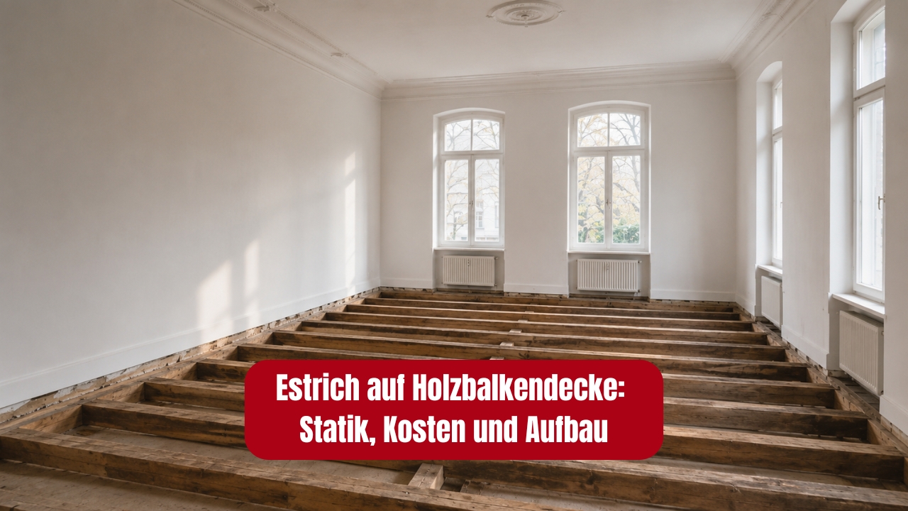 Estrich auf Holzbalkendecke: Statik, Kosten und Aufbau